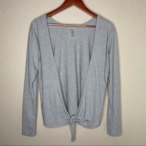 DYI Define Your Inspiration open tie front grey shrug